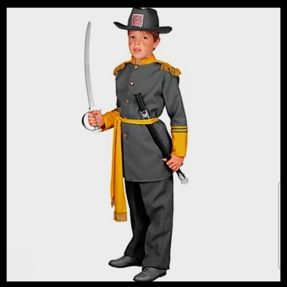 Boy's 3pc Costume Gen Robert E Lee, Confederate Soldier Sz 8-10 - Picture 1 of 8